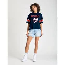 MLB Washington Nationals Women's Champion Sequin Print T-Shirt - XL