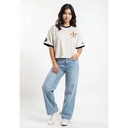 MLB Houston Astros Women's Champion Antique White Mesh Jersey - S