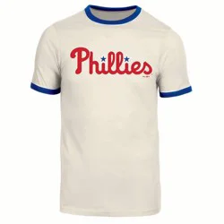 MLB Philadelphia Phillies Men's Parchment Ringer T-Shirt - L