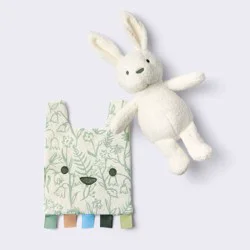 Mini Plush + Crinkle Paper - Bunny - Cloud Island™: Baby Learning Toys