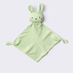 Printed Security Blanket - Bunny - Cloud Island™: Rayon & Spandex, Knitted, Animal Pattern, 14" x 14"