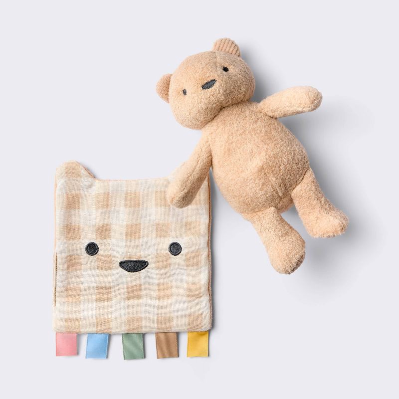 slide 1 of 3, Mini Plush + Crinkle Paper - Bear - Cloud Island™, 1 ct