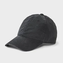 Men's Cotton Washed Baseball Hat - Goodfellow & Co™ Black