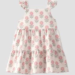 Little Planet by Carter's Baby Girls' Organic Floral Knit Dress - Ivory 9M