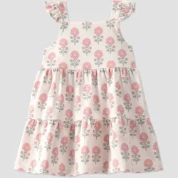 Little Planet by Carter's Baby Girls' Organic Floral Knit Dress - Ivory 12M