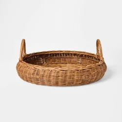 Threshold designed w/Studio McGee Braided Woven Rattan Tray - Threshold™ designed with Studio McGee