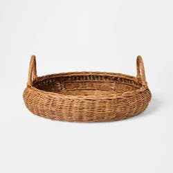 Threshold designed w/Studio McGee Braided Woven Rattan Tray - Threshold™ designed with Studio McGee