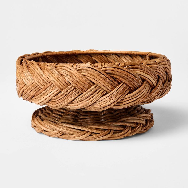 slide 1 of 4, Threshold designed w/Studio McGee Braided Woven Rattan Wine Coaster - Threshold™ designed with Studio McGee, 1 ct