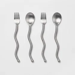 Threshold designed w/Studio McGee 4pc Metal Appetizer Utensils Set - Threshold™ designed with Studio McGee