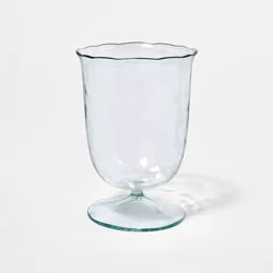 Threshold designed w/Studio McGee 12 fl oz Acrylic Ruffled Footed Goblet Clear - Threshold™ designed with Studio McGee