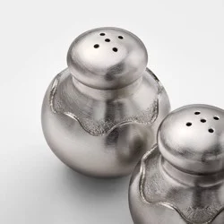 Threshold designed w/Studio McGee Metal Salt and Pepper Shaker Silver - Threshold™ designed with Studio McGee