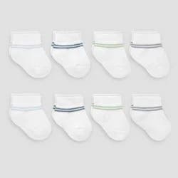 Carter's Just One You® Baby Boys' 8pk Striped Ankle Socks - 0-3M