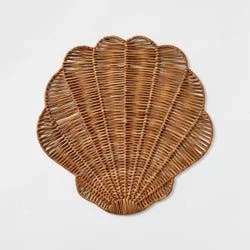 Threshold designed w/Studio McGee Woven Rattan Shell Charger - Threshold™ designed with Studio McGee