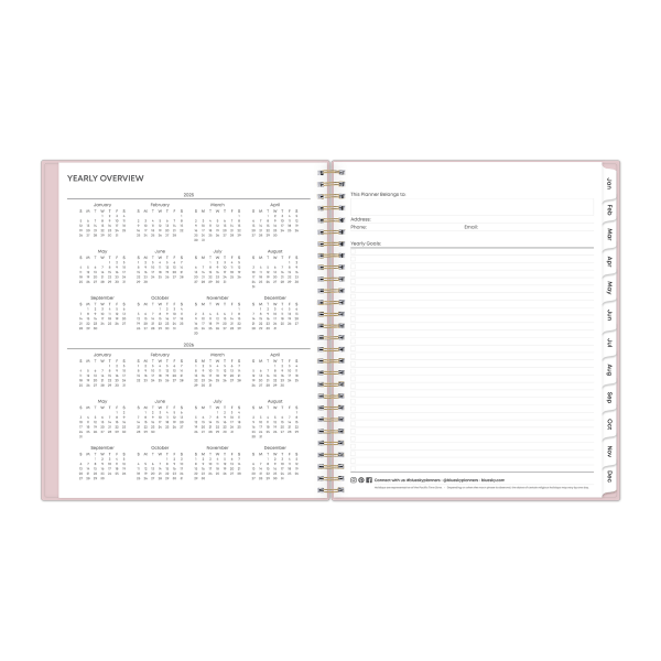 slide 7 of 7, 2025 Blue Sky Monthly Planning Calendar, 8"" X 10"", Primrose, January To December, 148926, 1 ct