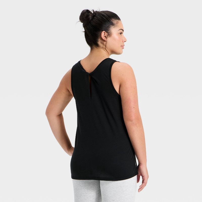 slide 2 of 5, Women's Beyond Ease Twist Racerback Tank Top - All In Motion™ Black XS, 1 ct