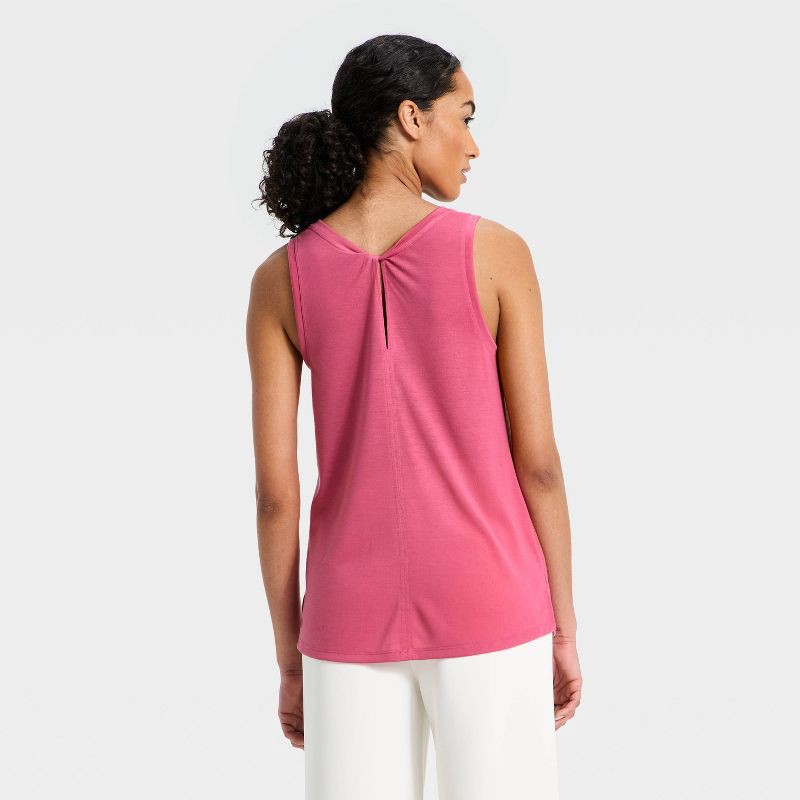slide 2 of 5, Women's Beyond Ease Twist Racerback Tank Top - All In Motion™ Dark Mauve XS, 1 ct