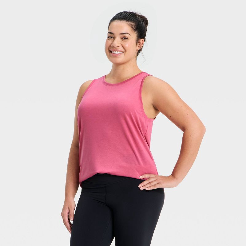 slide 3 of 5, Women's Beyond Ease Twist Racerback Tank Top - All In Motion™ Dark Mauve XS, 1 ct