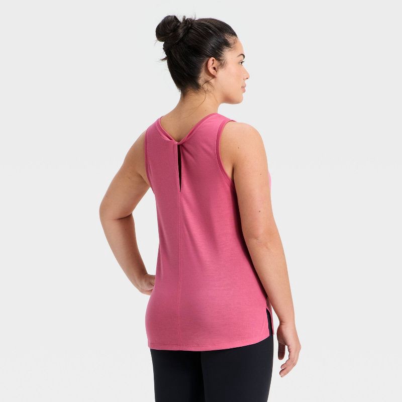 slide 2 of 5, Women's Beyond Ease Twist Racerback Tank Top - All In Motion™ Dark Mauve XXL, 1 ct