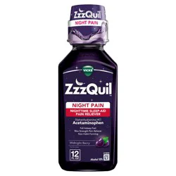 ZzzQuil Night Pain Liquid - Acetaminophen - 12 fl oz