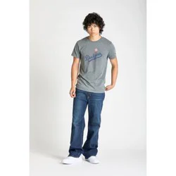 MLB Los Angeles Dodgers Men's Champion Gray Coop Triblend T-Shirt - M