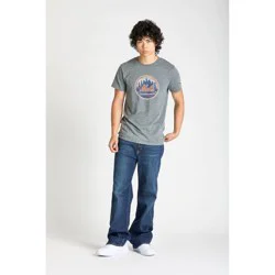 MLB New York Mets Men's Champion Gray Coop Triblend T-Shirt - L