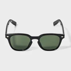 Men's Rounded Square Plastic Sunglasses - Goodfellow & Co™ Black