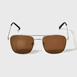 Men's Square Navigator Sunglasses - Goodfellow & Co™ Brown