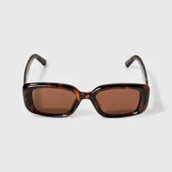 Women's Shiny Plastic Square Shaped Sunglasses - Wild Fable™ Tortoise