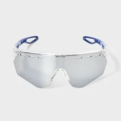 Men's Shiny Plastic Shield Sunglasses - All In Motion™ Clear