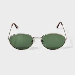 Men's Shiny Metal Oval Sunglasses - Original Use™ Gunmetal