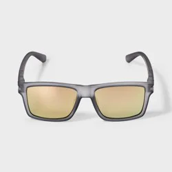 Men's Shiny Plastic Square Sunglasses - Original Use™ Gray