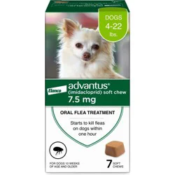 Advantus 7.5mg Chewable Flea Treatment for 4-22lbs Dogs - 7ct