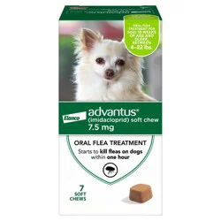 Advantus 7.5mg Chewable Flea Treatment for 4-22lbs Dogs - 7ct
