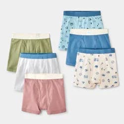Toddler Boys' 6pk Camping Boxer Briefs - Cat & Jack™ Cream 4T