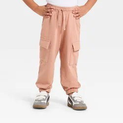 Toddler Boys' French Terry Cargo Pants - Cat & Jack™ Brown 12M