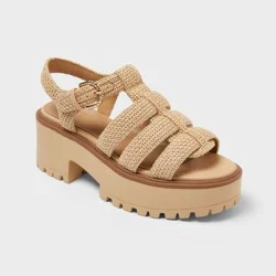 Women's Lucille Heels with Memory Foam Insole - Universal Thread™ 11 Natural