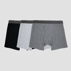 Fruit of the Loom Men's 3pk Coolsoft Boxer Briefs - Black/Gray S
