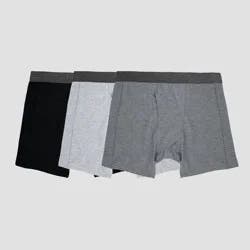 Fruit of the Loom Men's 3pk Coolsoft Boxer Briefs - Black/Gray L