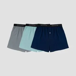 Fruit of the Loom Men's 3pk Breathable Mesh Knit Boxers - Navy Blue S