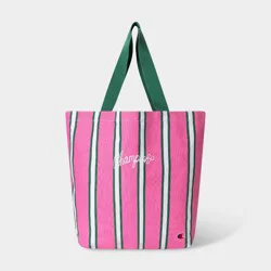 Champion Handbag Unstructured Tote Bag - Pink Vertical Stripe