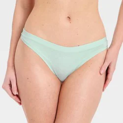 Women's Cotton Stretch Thong - Auden™ Light Mint Green XS
