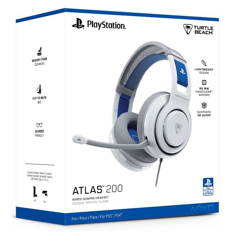 slide 17 of 17, Turtle Beach Atlas 200 Wired Headset for PlayStation - White, 1 ct