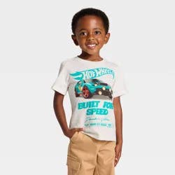 Toddler Boys' Hot Wheels Race Car T-Shirt - White 5T