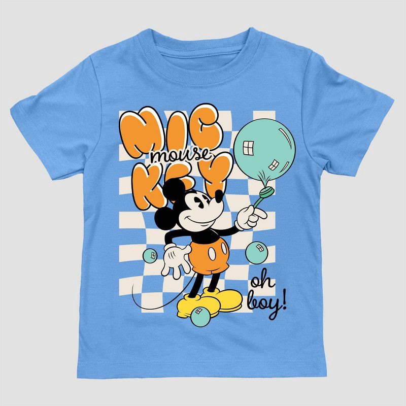 slide 1 of 3, Toddler Boys' Disney Mickey Mouse Balloon T-Shirt - Blue 12M, 1 ct