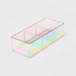 Plastic 3 Slotted Makeup Organizer Iridescent - Brightroom™