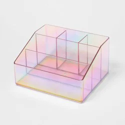 Plastic 5 Slotted Makeup Organizer Iridescent - Brightroom™