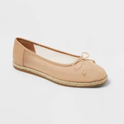 Women's Amara Flats with Memory Foam Insole - A New Day™ Beige 10