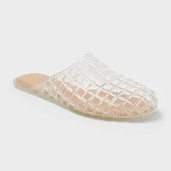 Women's Luciana Jelly Mule Shoes - A New Day™ Clear 6
