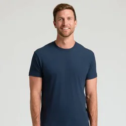 True Classic Men's Contemporary Fit Short Sleeve T-Shirt - Navy Blue L