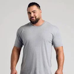 True Classic Men's Contemporary Fit Short Sleeve T-Shirt - Heathered Gray S